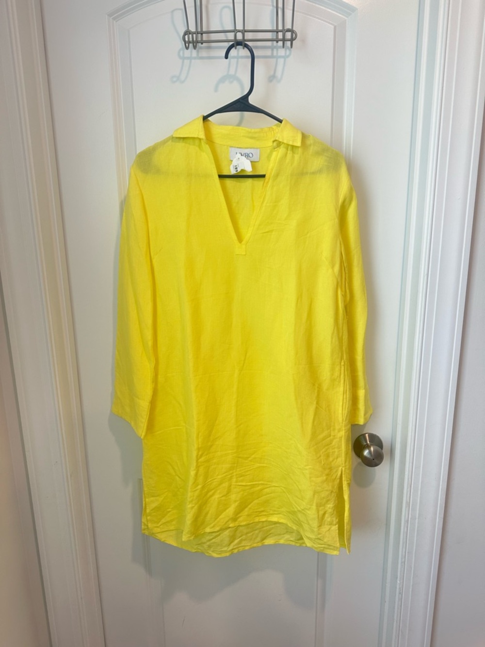 NWT Bright Yellow 100% Linen Dress